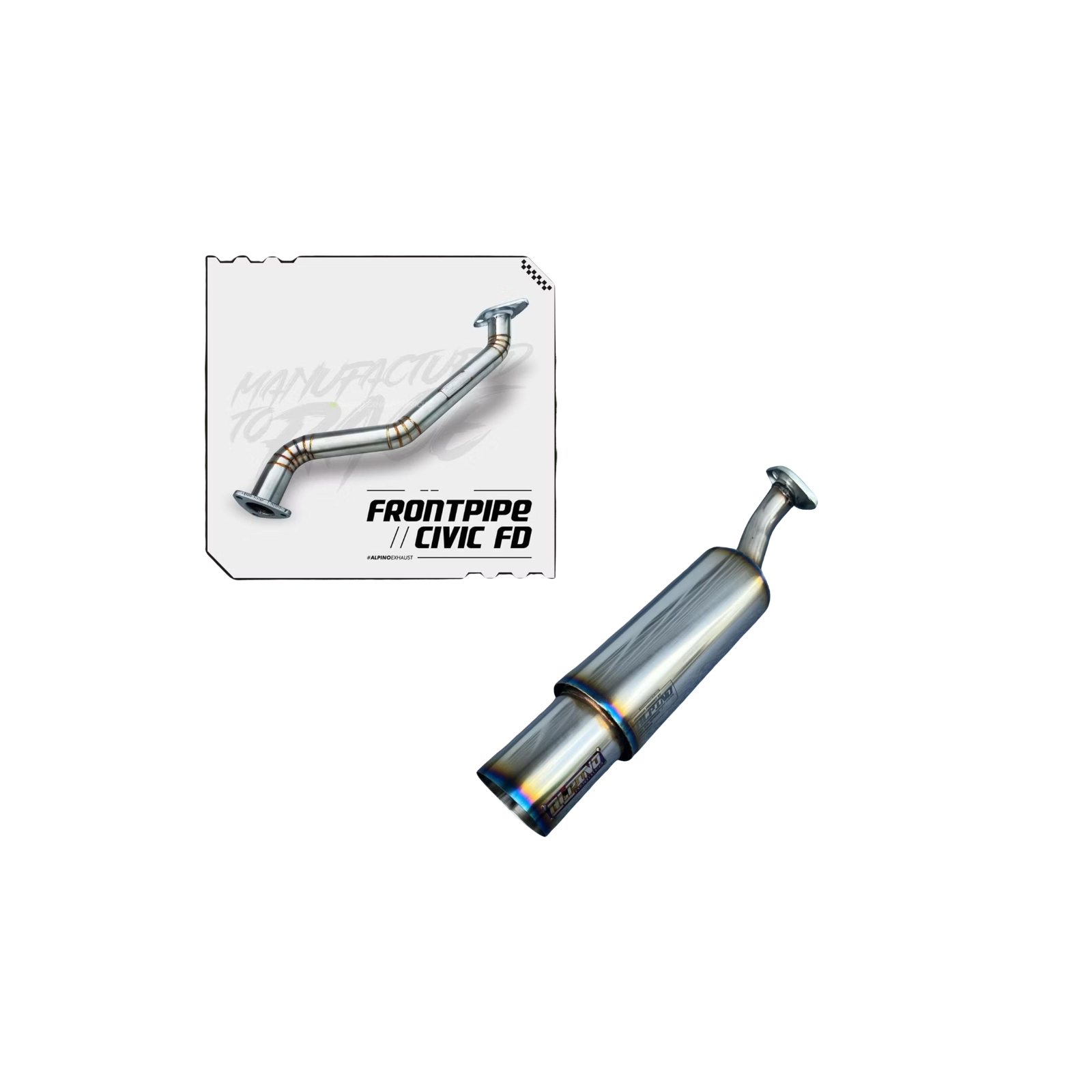 Frontpipe Honda Civic FD + Muffler FS-03 Bolt On